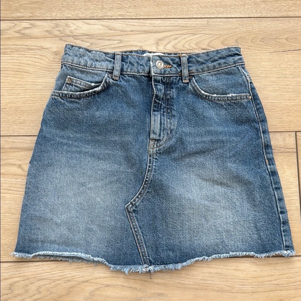 Zara Blue Mini Skirt Casual